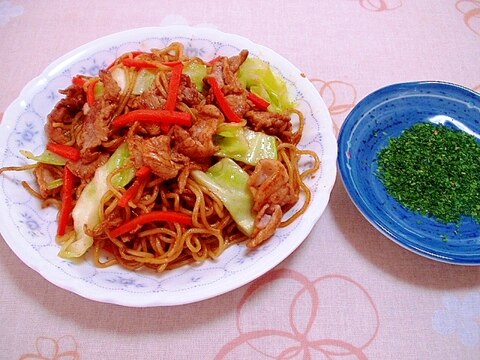 カレー風味の春キャベツ焼そば